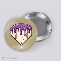 Baseball Ice Cream Dripping Baseball Home Plate Drip Button thumb 0