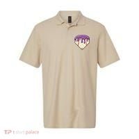 Baseball Ice Cream Dripping Baseball Home Plate Drip Polo thumb 0