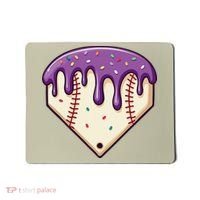 Baseball Ice Cream Dripping Baseball Home Plate Drip Mousepad thumb 0