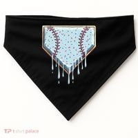 Baseball Ice Cream Dripping Women USA-Made Doggie Bandana thumb 0