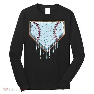 Baseball Ice Cream Dripping Women Long Sleeve Shirt