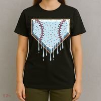 Baseball Ice Cream Dripping Women T-Shirt thumb 4