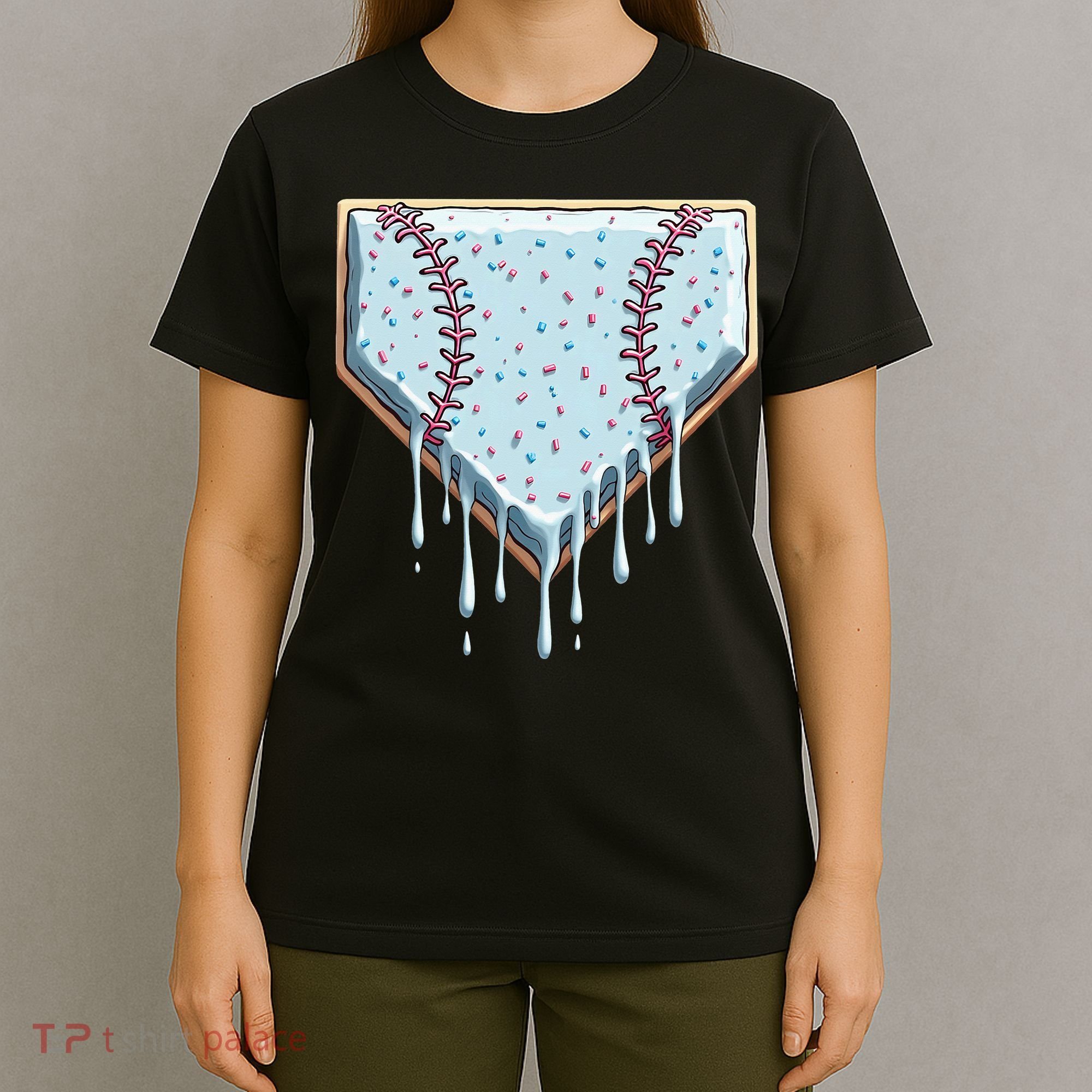 Baseball Ice Cream Dripping Women T-Shirt