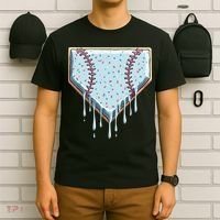 Baseball Ice Cream Dripping Women T-Shirt thumb 6