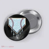 Baseball Ice Cream Dripping Women Button thumb 0