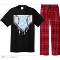 Baseball Ice Cream Dripping Women Pajama Set thumb 0