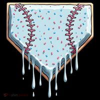 Baseball Ice Cream Dripping Women Ornament thumb 1