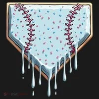 Baseball Ice Cream Dripping Women Ornament thumb 1