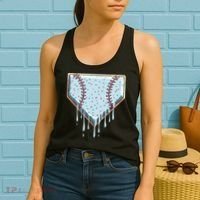 Baseball Ice Cream Dripping Women Women's Tank Top thumb 2