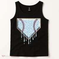 Baseball Ice Cream Dripping Women Tank Top thumb 2