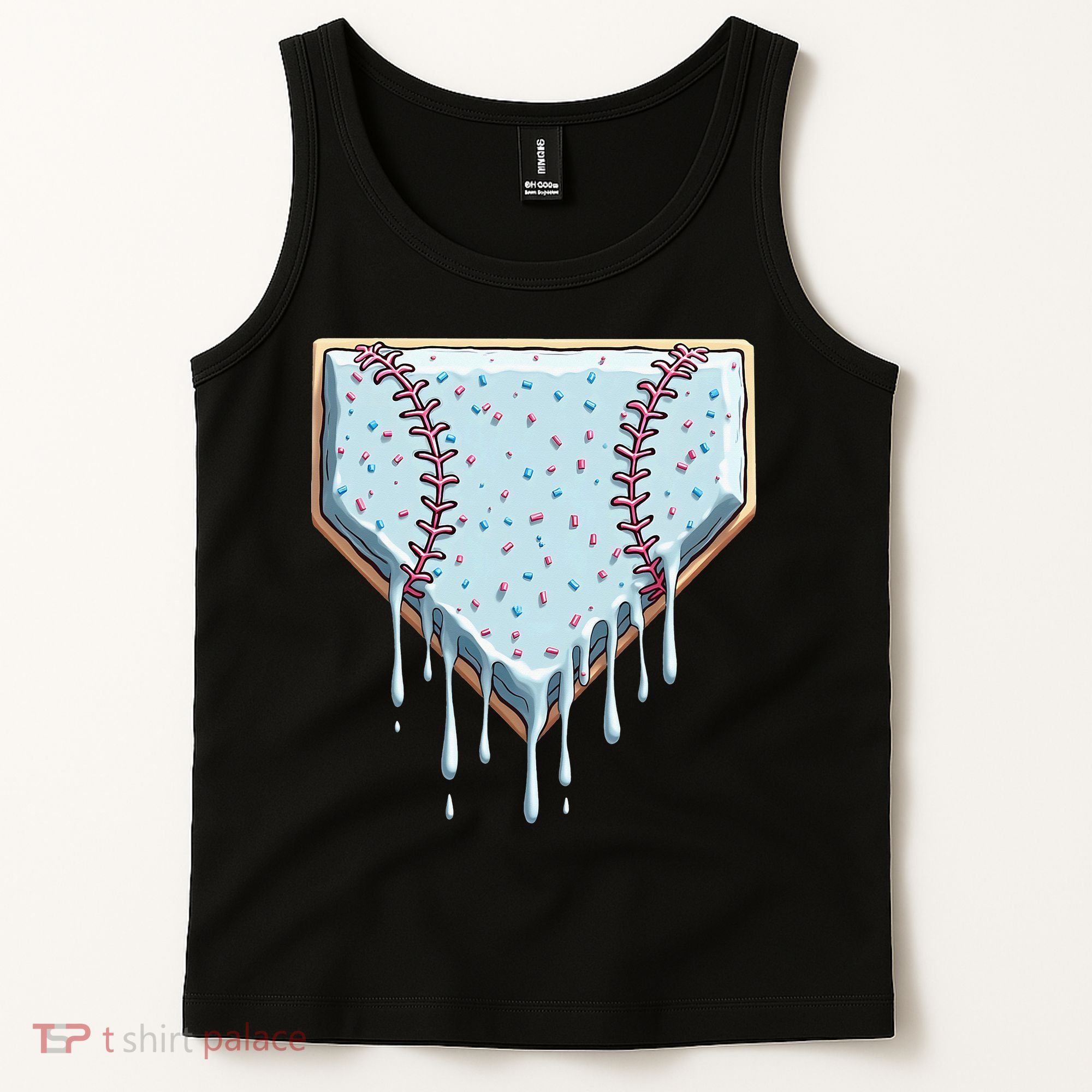 Baseball Ice Cream Dripping Women Tank Top