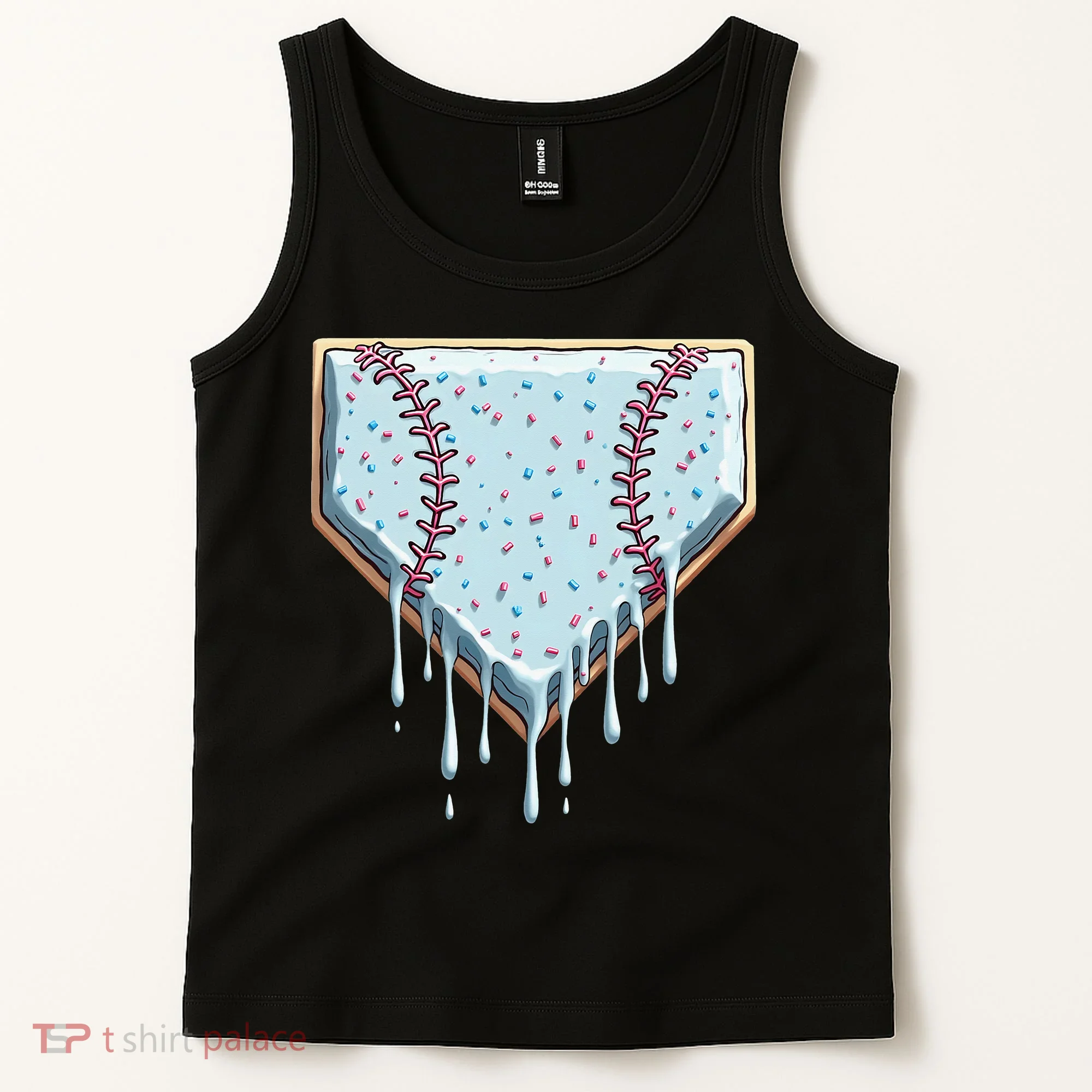 Baseball Ice Cream Dripping Women Tank Top