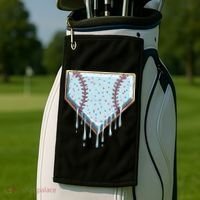 Baseball Ice Cream Dripping Women Golf Towel thumb 2