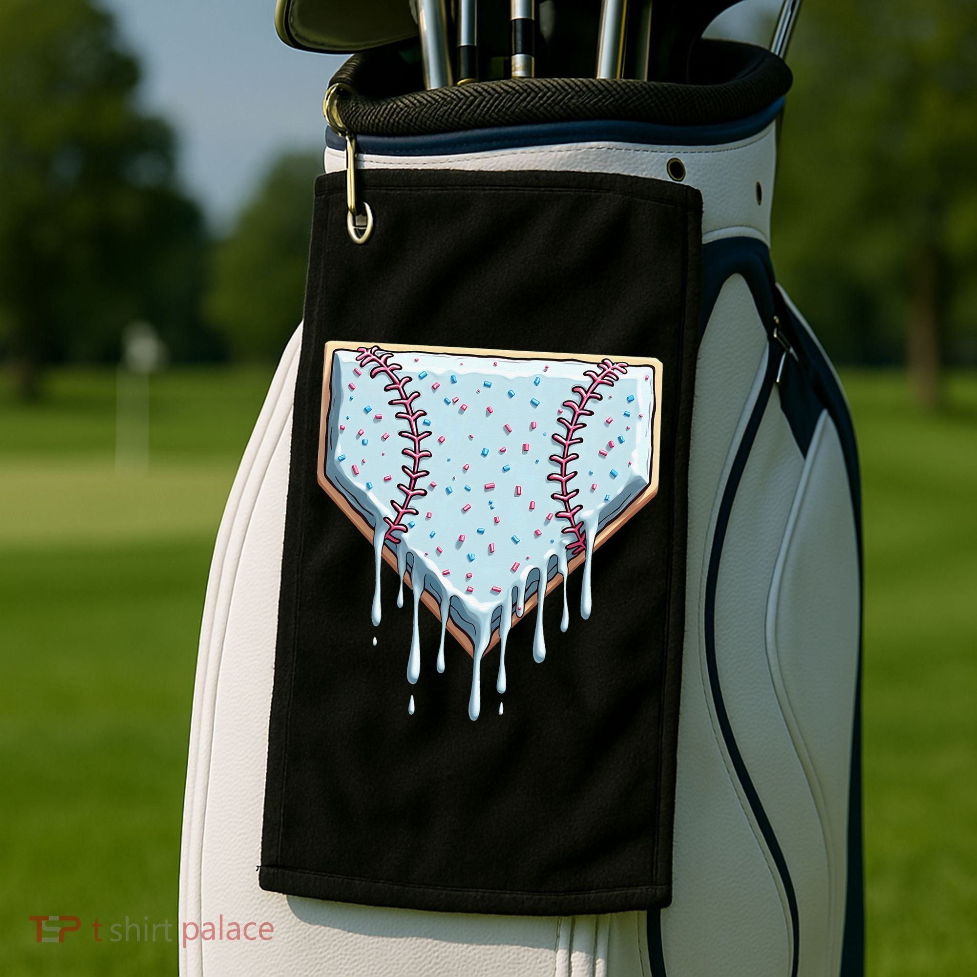 Baseball Ice Cream Dripping Women Golf Towel
