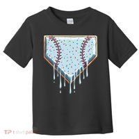 Baseball Ice Cream Dripping Women Toddler T-Shirt thumb 0