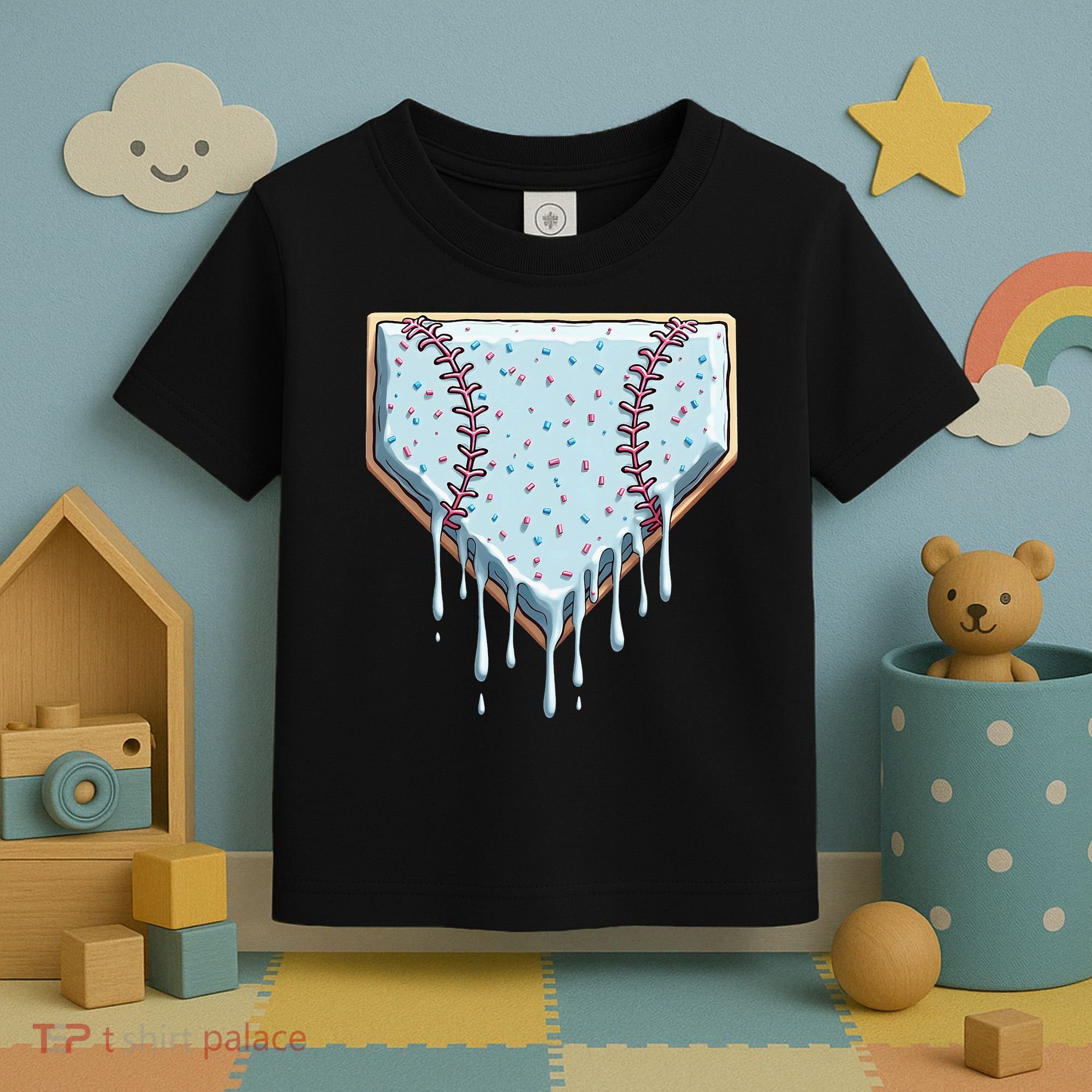 Baseball Ice Cream Dripping Women Toddler T-Shirt