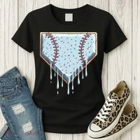 Baseball Ice Cream Dripping Women Women's T-Shirt thumb 3