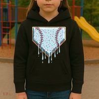 Baseball Ice Cream Dripping Women Kids Hoodie thumb 3