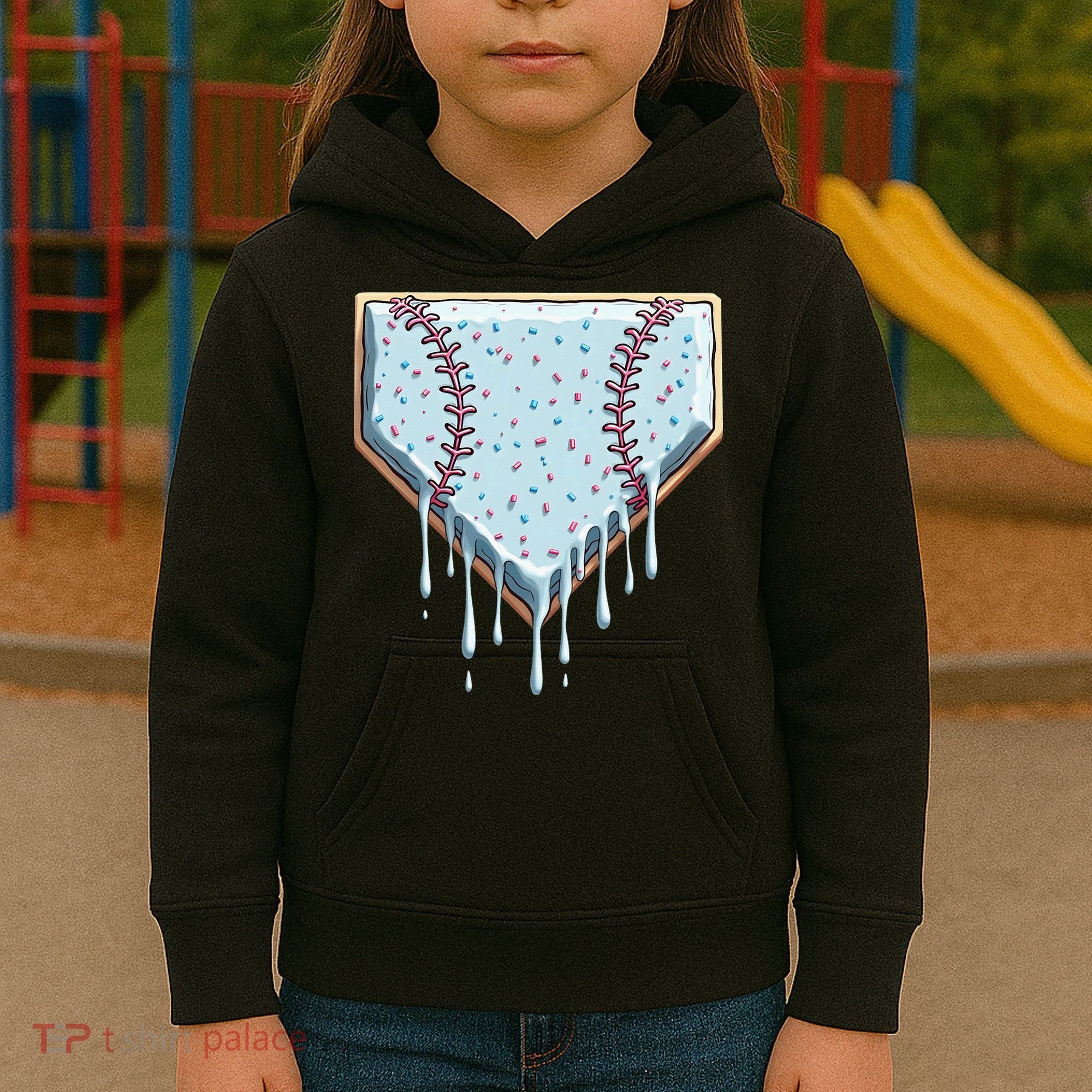 Baseball Ice Cream Dripping Women Kids Hoodie