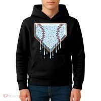 Baseball Ice Cream Dripping Women Kids Hoodie thumb 4