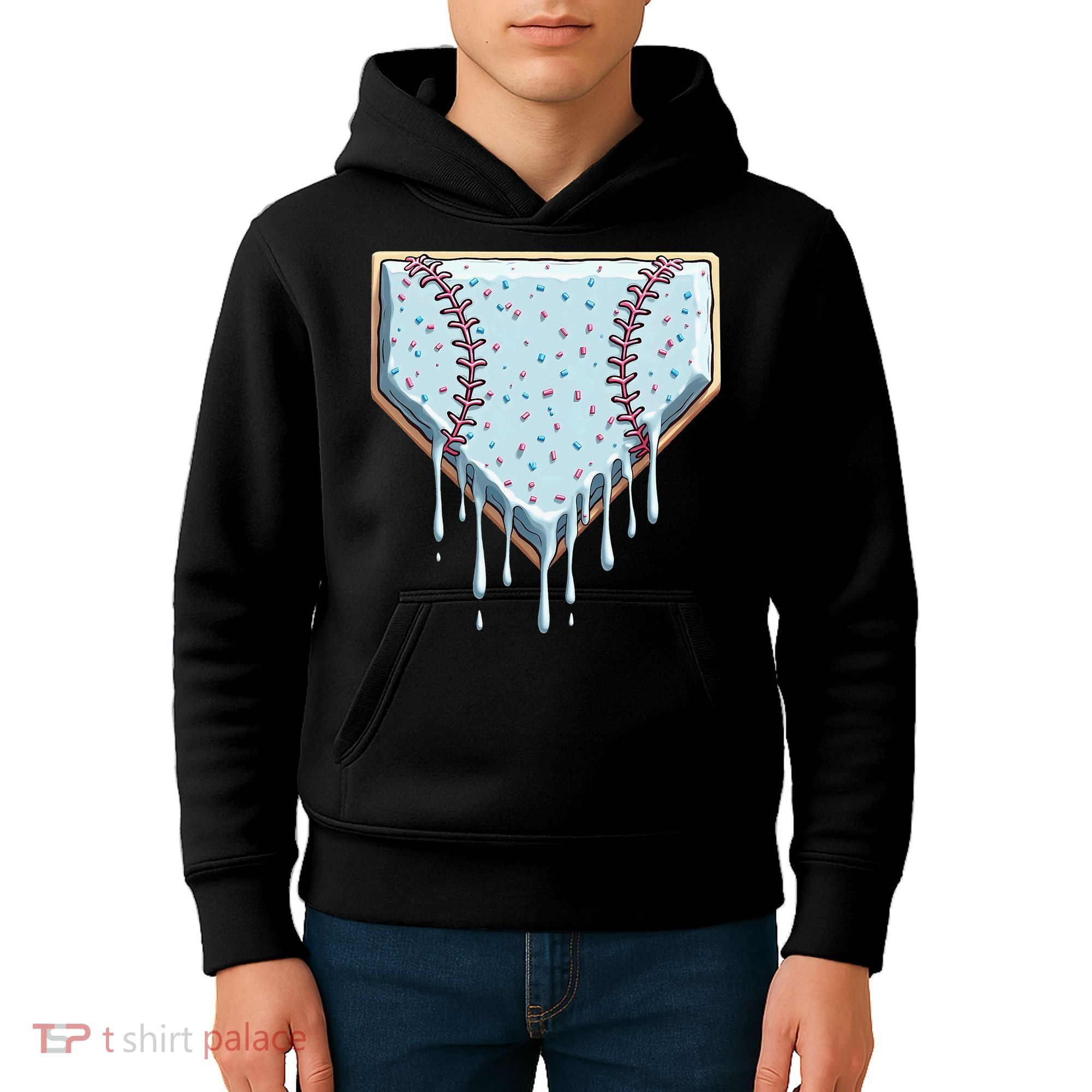 Baseball Ice Cream Dripping Women Kids Hoodie