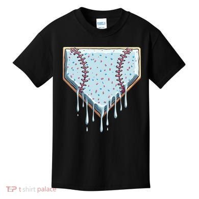 Baseball Ice Cream Dripping Women Kids T-Shirt