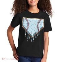 Baseball Ice Cream Dripping Women Kids T-Shirt thumb 2