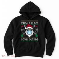 Baby It's Covid Outside Funny Ugly Christmas Hoodie thumb 0