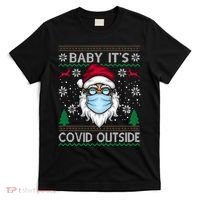 Baby It's Covid Outside Funny Ugly Christmas T-Shirt thumb 0