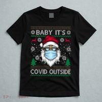 Baby It's Covid Outside Funny Ugly Christmas T-Shirt thumb 5