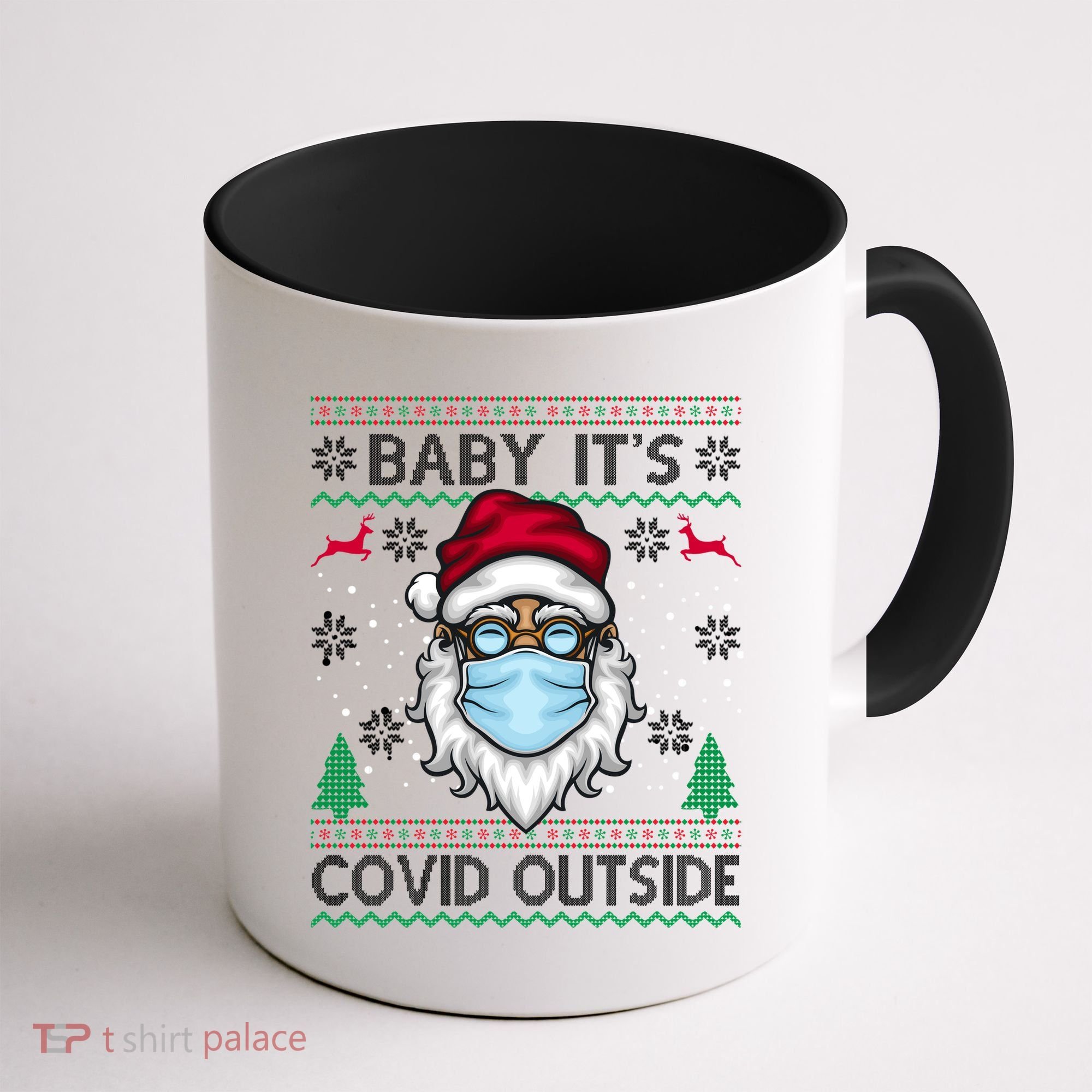 Baby It's Covid Outside Funny Ugly Christmas Coffee Mug