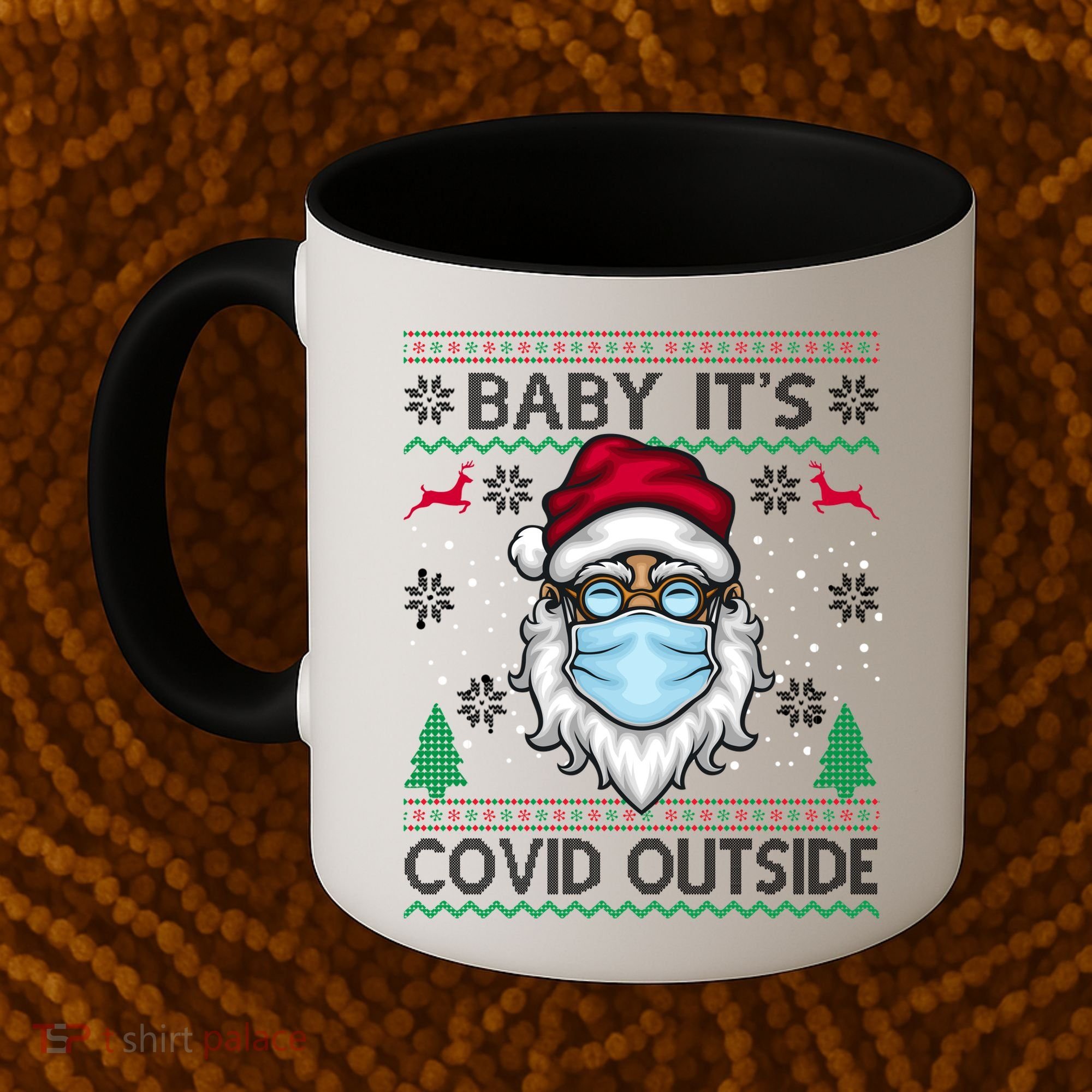 Baby It's Covid Outside Funny Ugly Christmas Coffee Mug