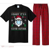 Baby It's Covid Outside Funny Ugly Christmas Pajama Set thumb 0