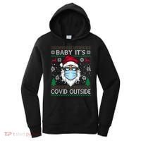 Baby It's Covid Outside Funny Ugly Christmas Women's Hoodie thumb 0