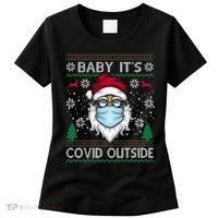 Baby It's Covid Outside Funny Ugly Christmas Women's T-Shirt thumb 0