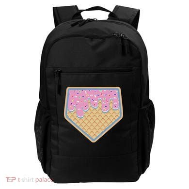 Baseball Ice Cream Dripping Baseball Home Plate Drip Backpack