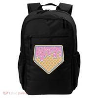 Baseball Ice Cream Dripping Baseball Home Plate Drip Backpack thumb 0