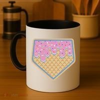 Baseball Ice Cream Dripping Baseball Home Plate Drip Coffee Mug thumb 4