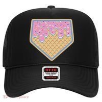 Baseball Ice Cream Dripping Baseball Home Plate Drip Hat thumb 0