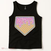 Baseball Ice Cream Dripping Baseball Home Plate Drip Tank Top thumb 2