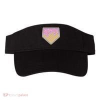 Baseball Ice Cream Dripping Baseball Home Plate Drip Visor thumb 0