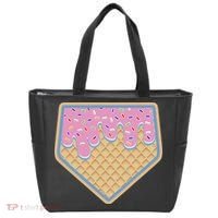 Baseball Ice Cream Dripping Baseball Home Plate Drip Tote Bag thumb 0