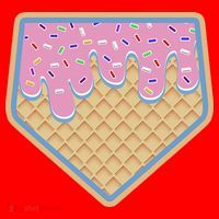 Baseball Ice Cream Dripping Baseball Home Plate Drip Santa Hat thumb 1