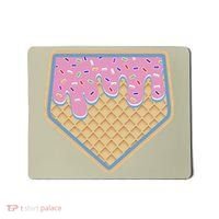 Baseball Ice Cream Dripping Baseball Home Plate Drip Mousepad thumb 0