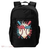 Baseball Ice Cream Dripping Baseball Home Plate Drip Backpack thumb 0