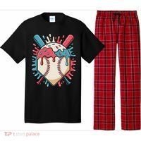 Baseball Ice Cream Dripping Baseball Home Plate Drip Pajama Set thumb 0