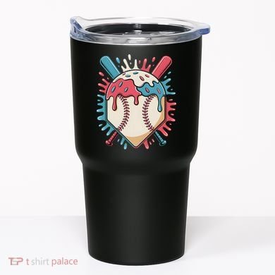 Baseball Ice Cream Dripping Baseball Home Plate Drip Tumbler