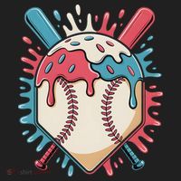Baseball Ice Cream Dripping Baseball Home Plate Drip Tumbler thumb 3