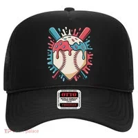 Baseball Ice Cream Dripping Baseball Home Plate Drip Hat thumb 0