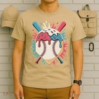 Baseball Ice Cream Dripping Baseball Home Plate Drip T-Shirt thumb 6